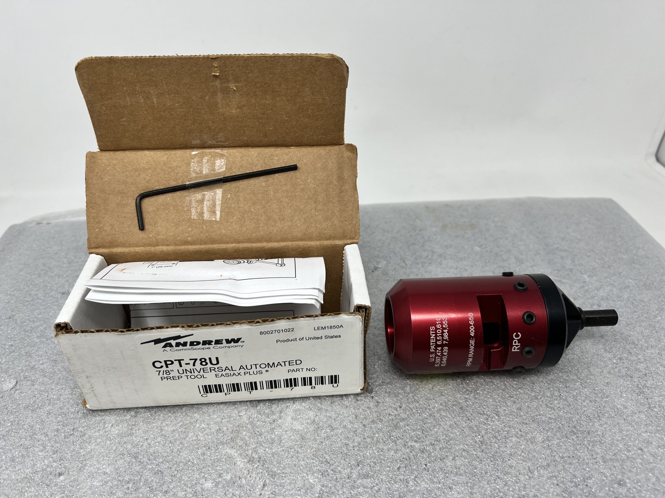ANDREW CPT-78U 7/8" Heliax LDF5/AVA5 Prep tool