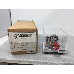 VIBROPLEX IAMBIC DEL Chrome Keyer with Dust Cover