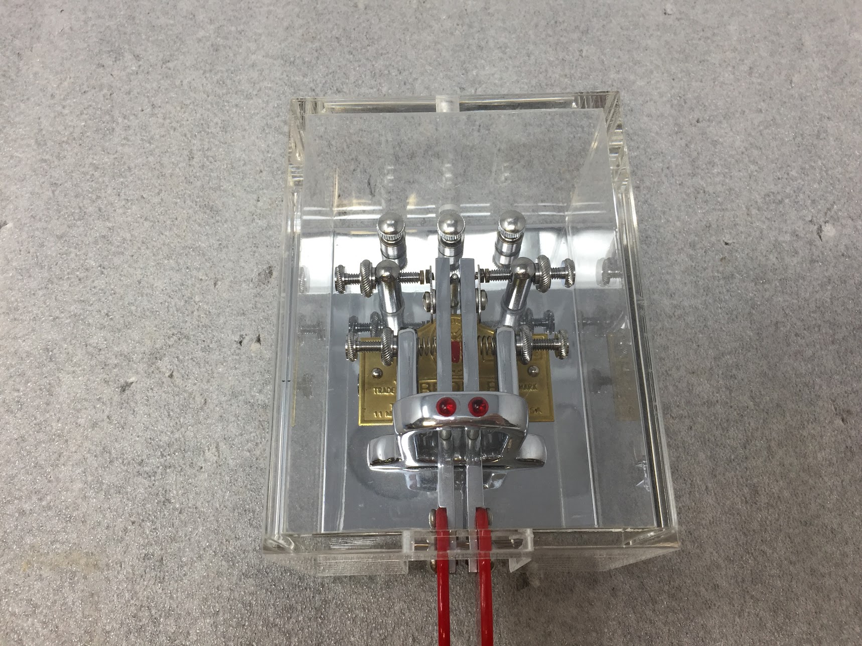 VIBROPLEX IAMBIC DEL Chrome Keyer with Dust Cover - Image 4