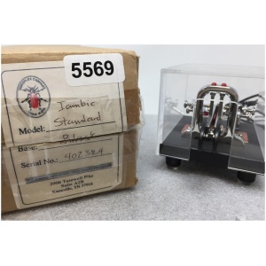 VIRBOPLEX "BUG" Iambic Standard Black Keyer + Clear Dust Cover